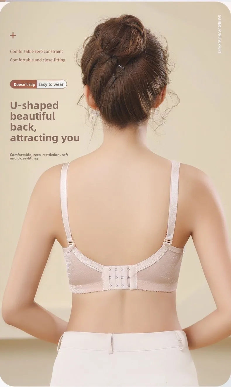 Ultra Push Up Bra with Side Support, 8cm Padding Non Slip Bra for Small Chest, Wireless Full Coverage Bra for A/B Cup