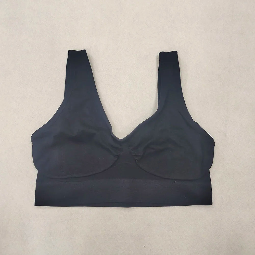 unlined Seamless Bra Vest Women sleep Underwear yoga sports Brassiere Big Size Top no sponge insert pad Bralette