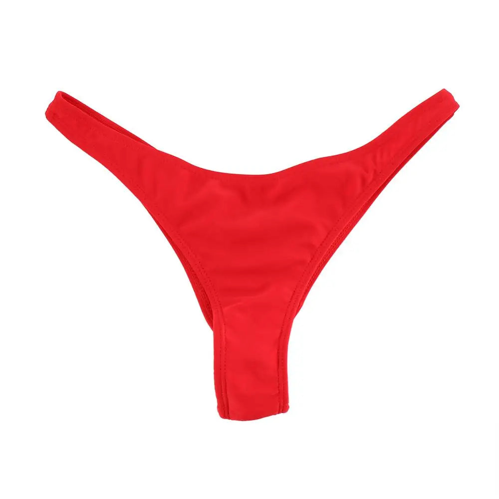 Swimwear Women Briefs Bikini Bottom Side Ties Brazilian Thong Swimsuit Classic Cut Bottoms Biquini Swim Short Ladies Swimsuit