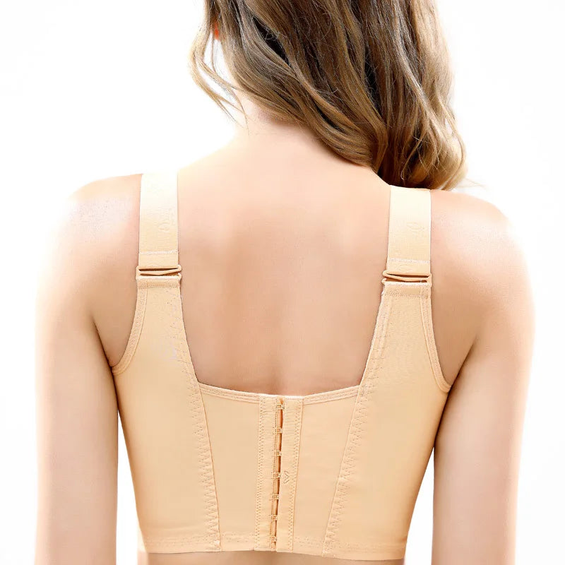 Front Closure Posture Bra  Comfort Bras for Women Full Coverage Back Support Wireless Seamless Widen Side Soft Brassiere