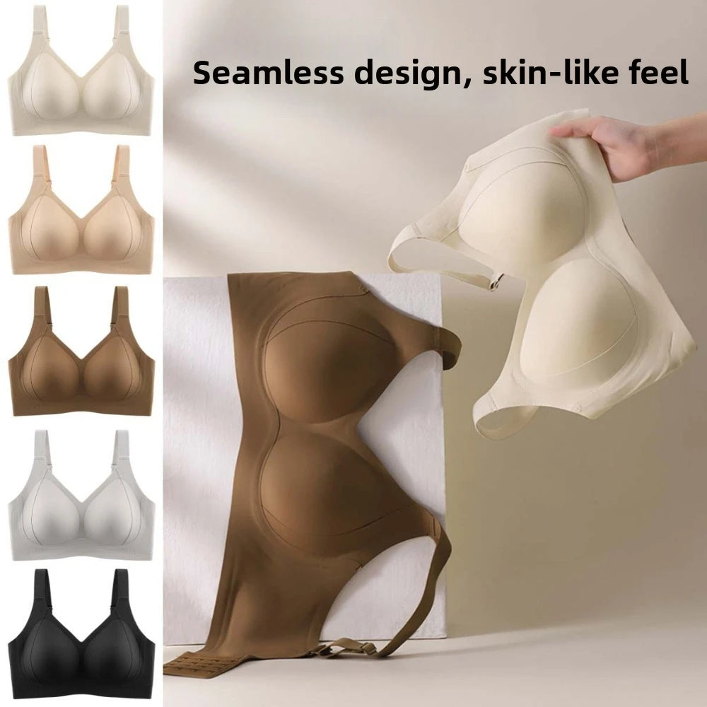 Traceless Wireless V Bra Shockproof Gathered Breasts Seamless Bras Anti-sagging Lingerie Push Up Underwear Daily