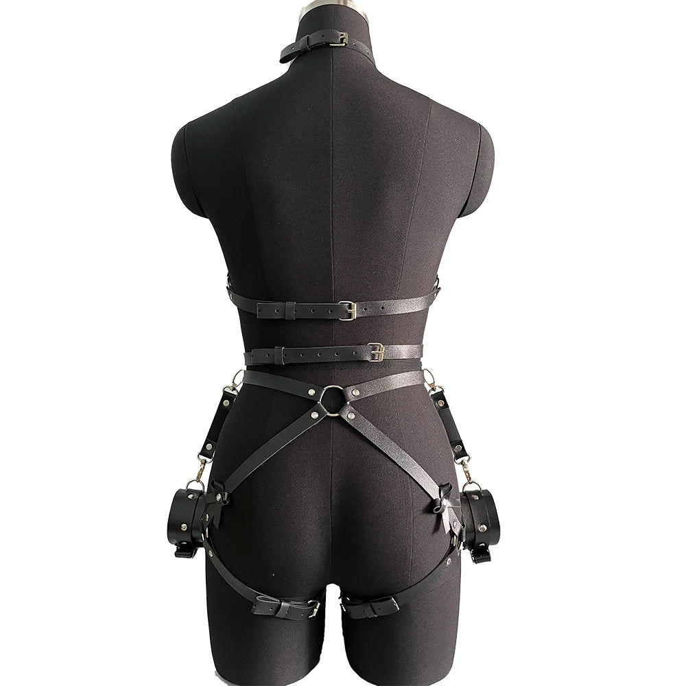 Harness for Women Pu Leather Leg Women Sexy Bondage Leg Harness Adjustable Thigh Garter Belt Lingerie Gothic Punk Clothing