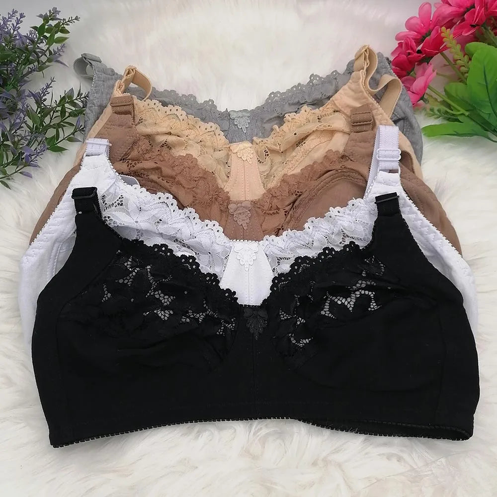 Lace Sexy BraS For Women Wire Free Bras Cotton Thin Brassiere Female Confortable Underwear 75-100 C D Cup C31