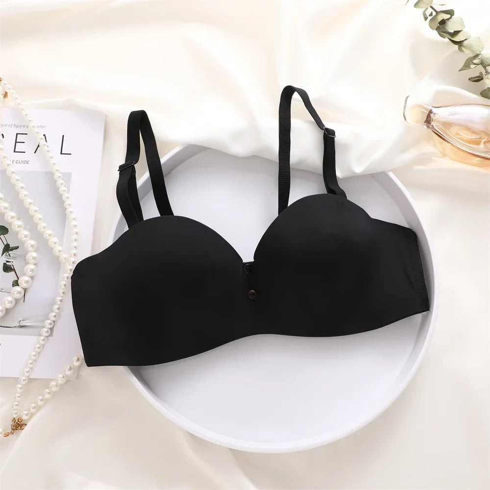 Seamless Sexy Bras Women Invisible Brassiere Adjustable Push Up Bras Female Comfortable Underwear Laides Solid Color Lingerie