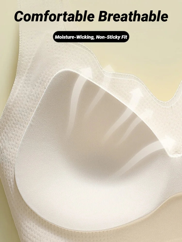 Seamless Wireless Bra One-Piece Vest Lingerie For Women Lift And Support Side Smoothing Push-Up Full Coverage Small Chest Bras