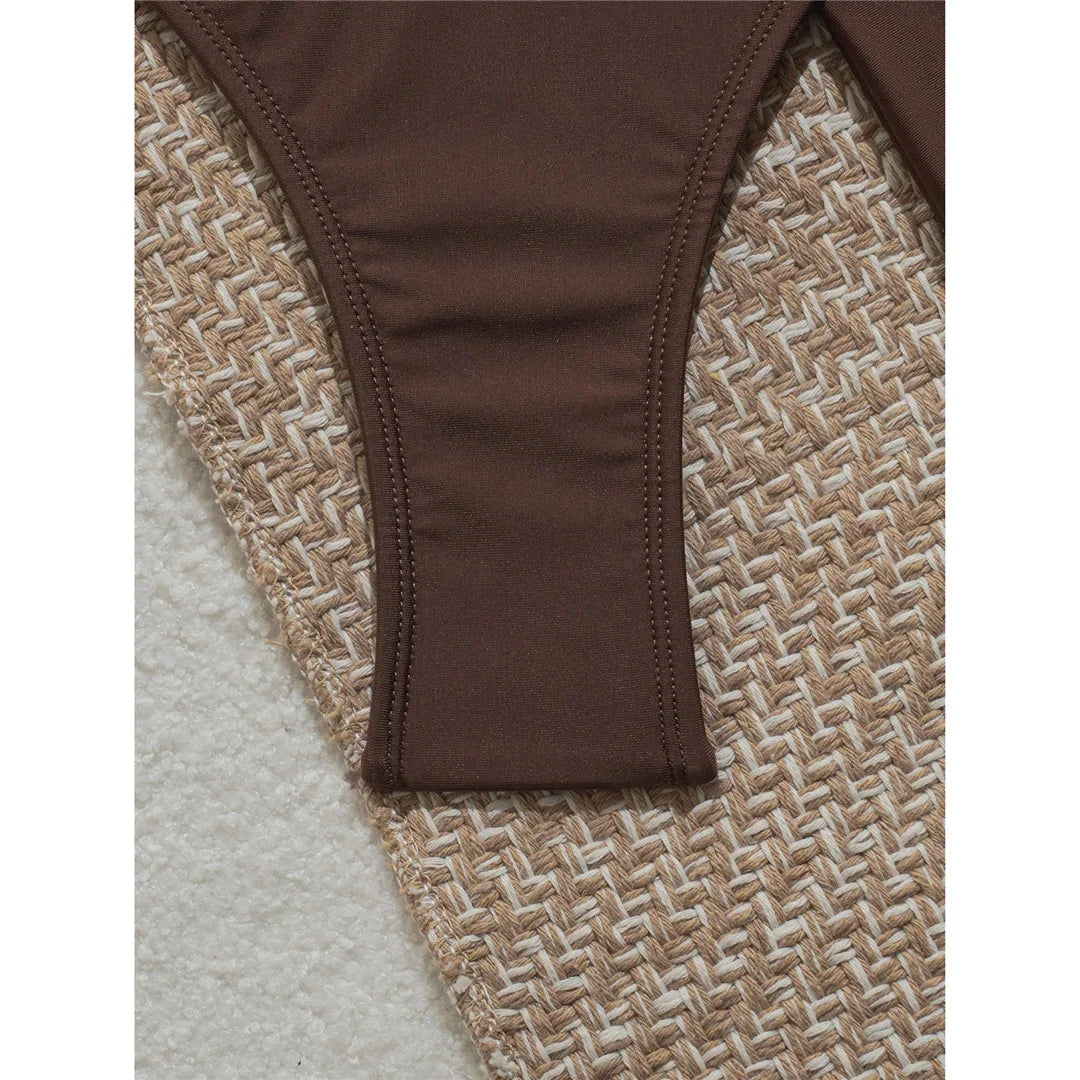 With Skirt Halter Bikini Women Swimwear Female Swimsuit Brazilian Padded Bather Bathing Suit Swim Three-pieces Bikini set