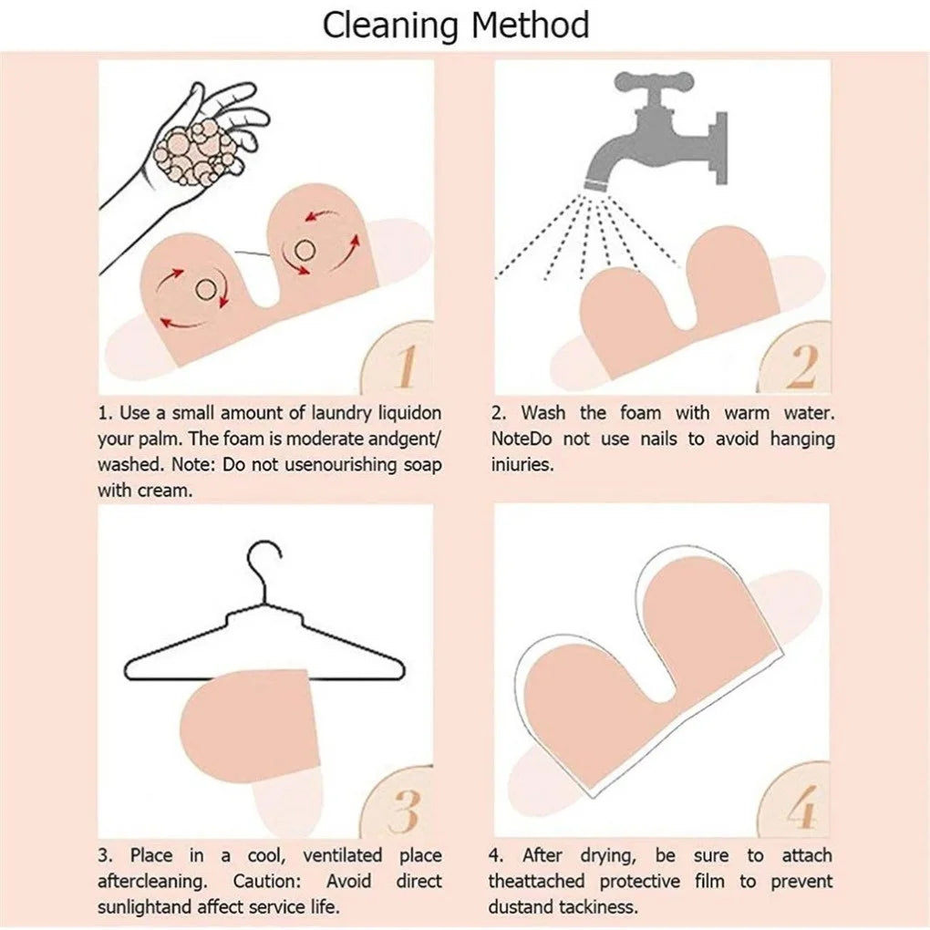 Strapless U Shaped Invisible Adhesive Plunge Silicone Bra Reusable Strapless Backless Breast Lifting Push Up Dress Underwear