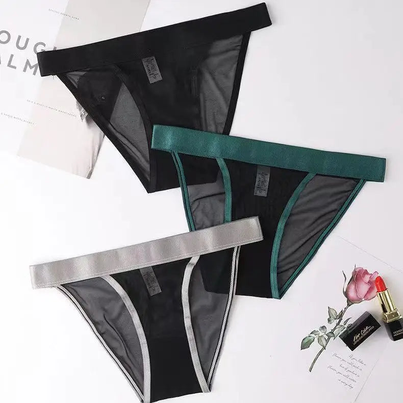 Low Rise Lingerie Cute Underwear Women Panties Sexy Briefs Cotton Crotch Transparent Lace Mini Thong Lenceria Sexi Para Mujer