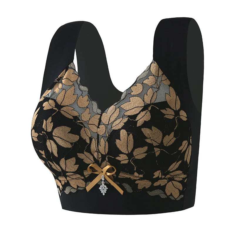 Women's Seamless Bras Lace Sexy Lingerie Bra Anti-Sagging Large Size Underwear Comfortable Breathable Non Steel Ring Vest Bra
