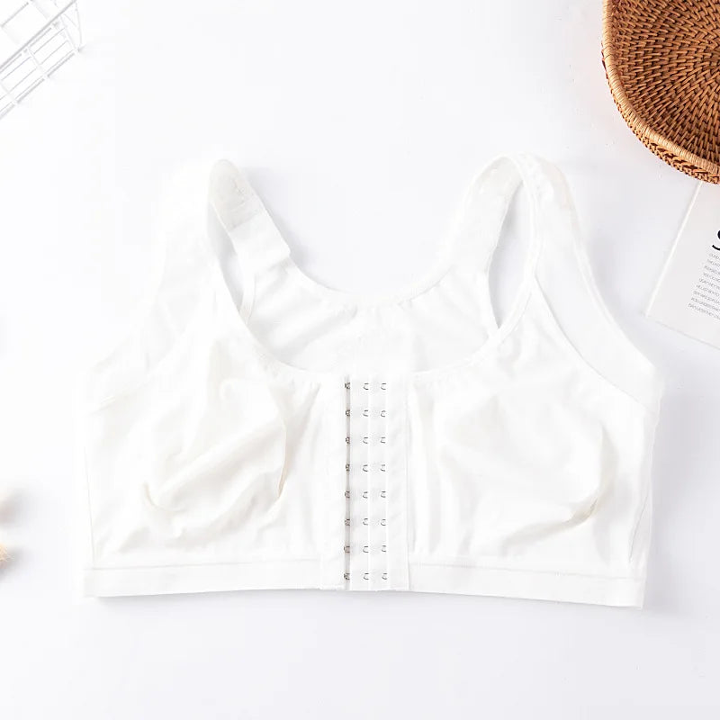 Large Size Sexy Front Closure Bra Wire Free Brassiere Intimates Women's Push Up Bralette Underwear Female Unlined Bras Lingerie