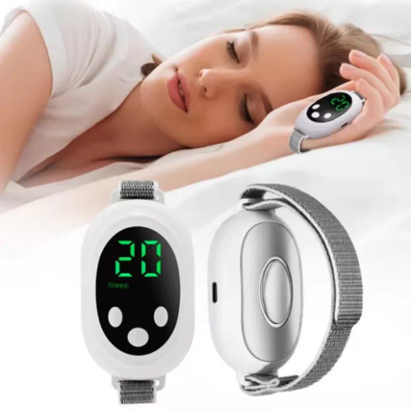 New Microcurrent Sleep Aid Device EMS Sleep Aid Machine Sleep Instrument for Insomnia Stress Anxiety Relief Palm Pulse Massager