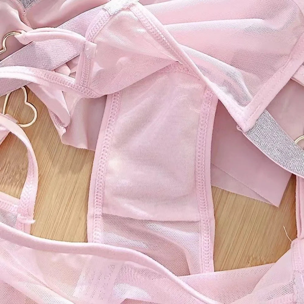 Lingerie Low-rise Women Underwear Glitter Strap Hollow Out Seamless Briefs Mesh Transparent Ladies Panties Lady Briefs