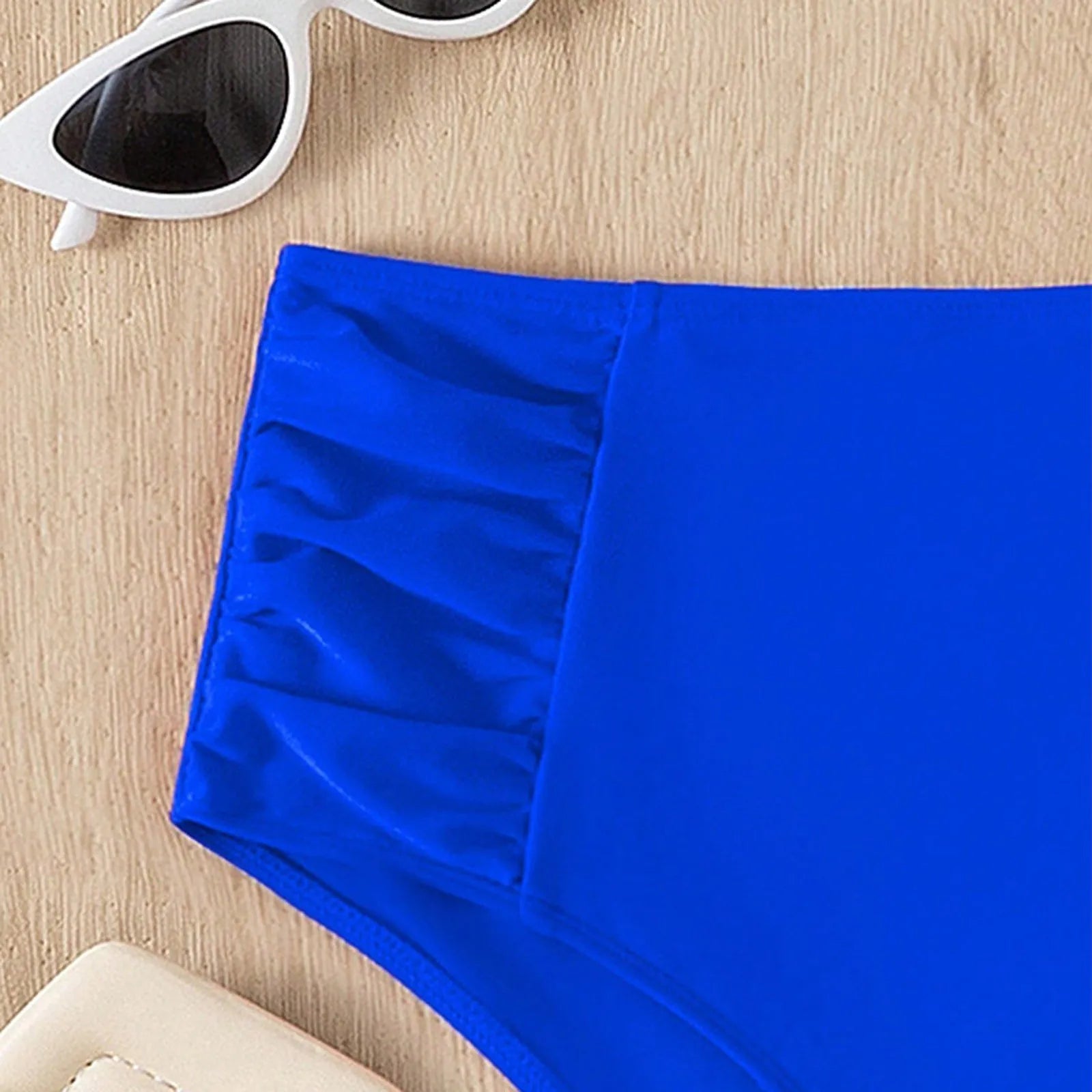 Summer Women Bikini Swimming Trunks Solid Color Sexy High Waist High Elasticity Bottoms Daily Beach Vacation Swimwear Briefs
