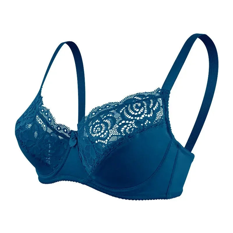 Lace Women's Bra Summer Breathable Sexy Bra Adjustable Lingerie with Underwire Comfort Bras Lingeries for Woman 75C-95D