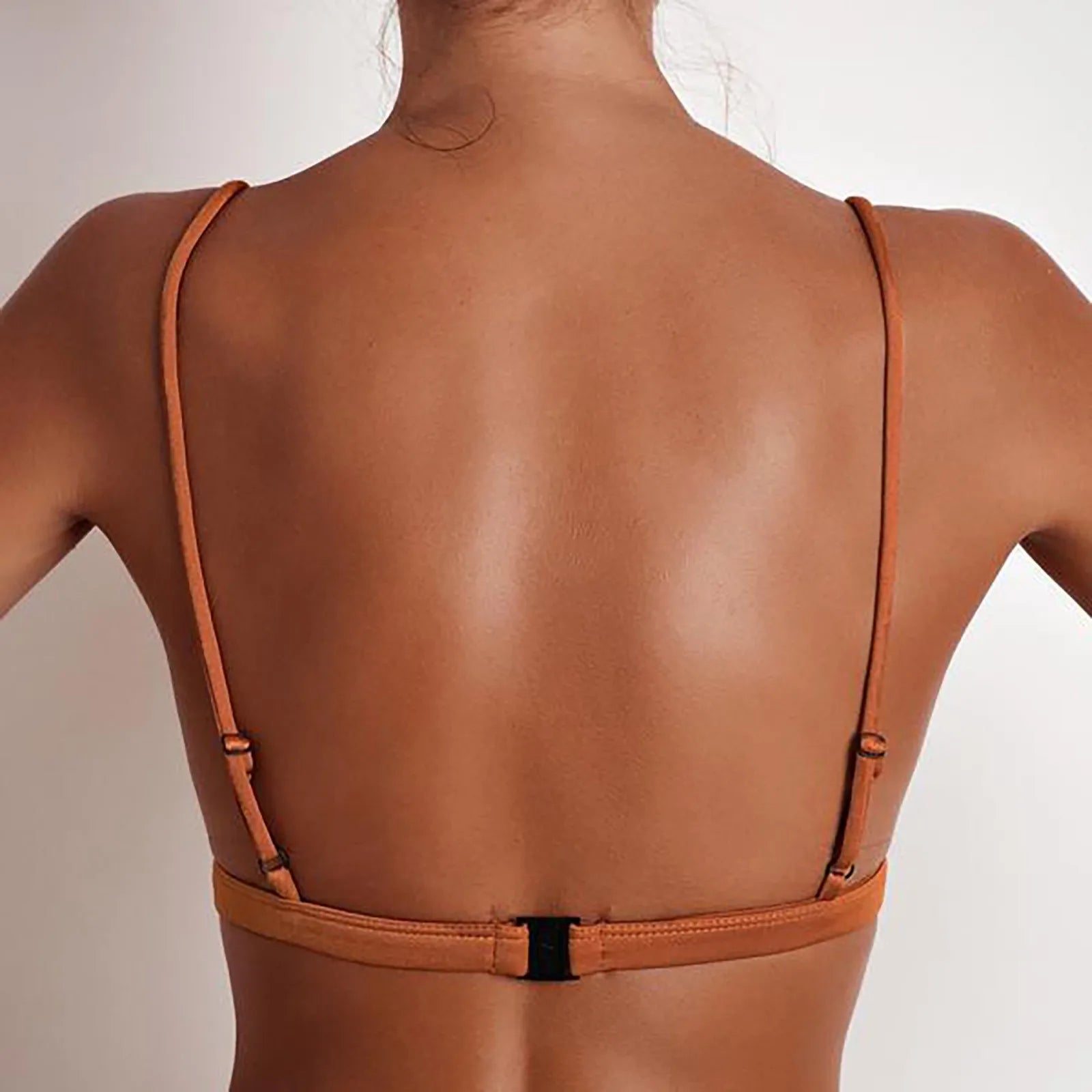Sexy Bikini Bra Bralettw Top For Women Solid Color Bandage Swimwear Backless Sleeveless Swimming Crop Top Summer Beach Suit