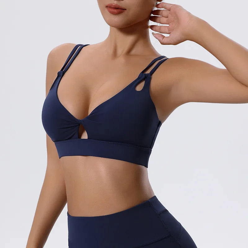 Sports Bra with Side Breasts for Women, Running, Fitness, Shock-absorbing Vest, Beautiful Back Bra