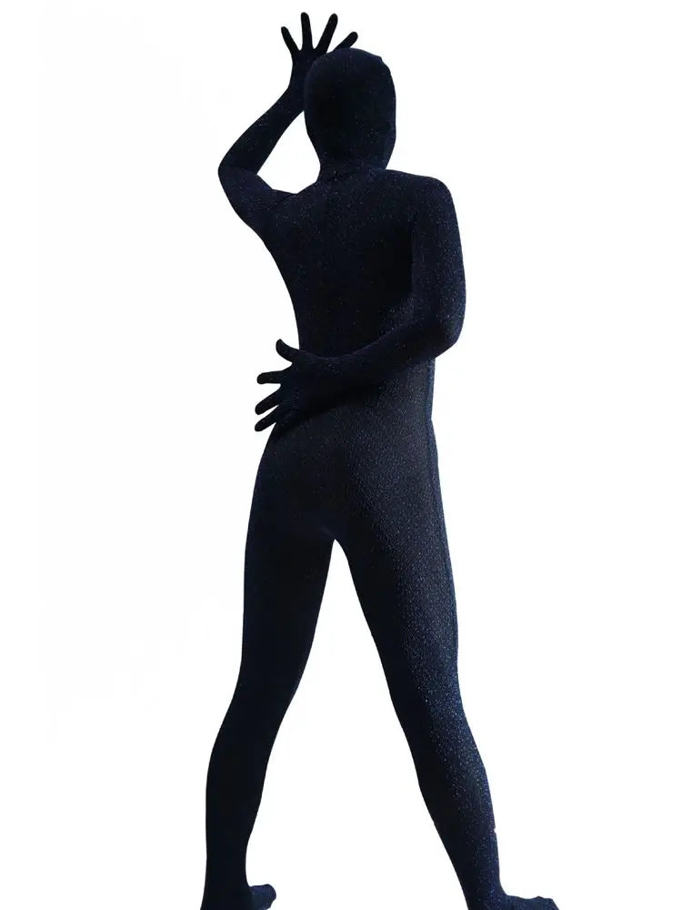 Separate Finger Hooded Catsuit Tights Full Coat Zentai Transparent Sexy Leotard Conjoined Jumpsuit Unitard Performance Overalls