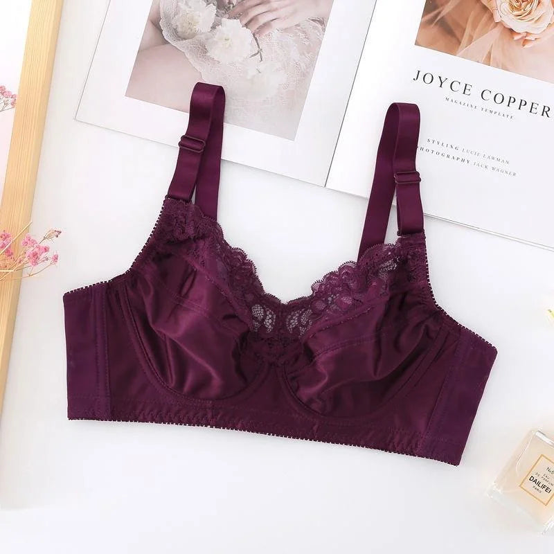 Lace Bra Unlined Bralette Brassiere Sexy Intimate Underwear B C D E F G H Cup 75 80 85 90 95 100 Plus Size Lingerie For Women