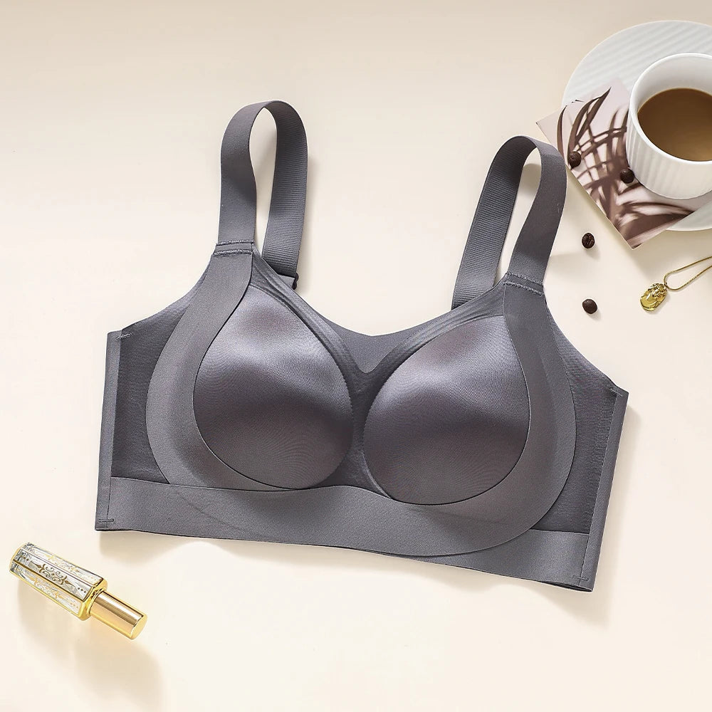 CAITING Wireless Full-Cup Bra Lingerie for Women — Seamless, Invisible Under Clothes, Full Coverage, Large Size M-3XL