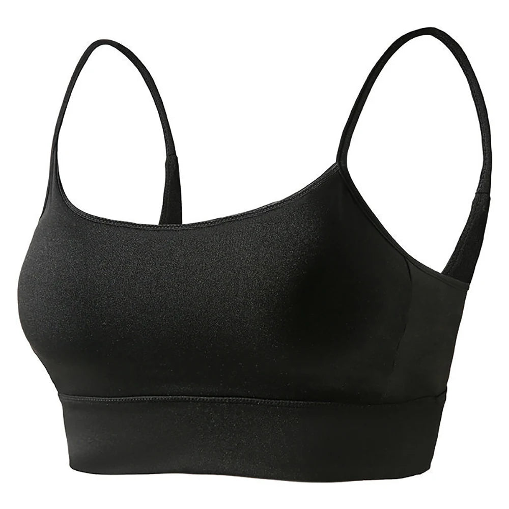 Low Back Sports Bra For Women Low Impact Padded Workouts No Underwire Bralette Beauty Back Yoga Spaghetti Straps Vest Tops