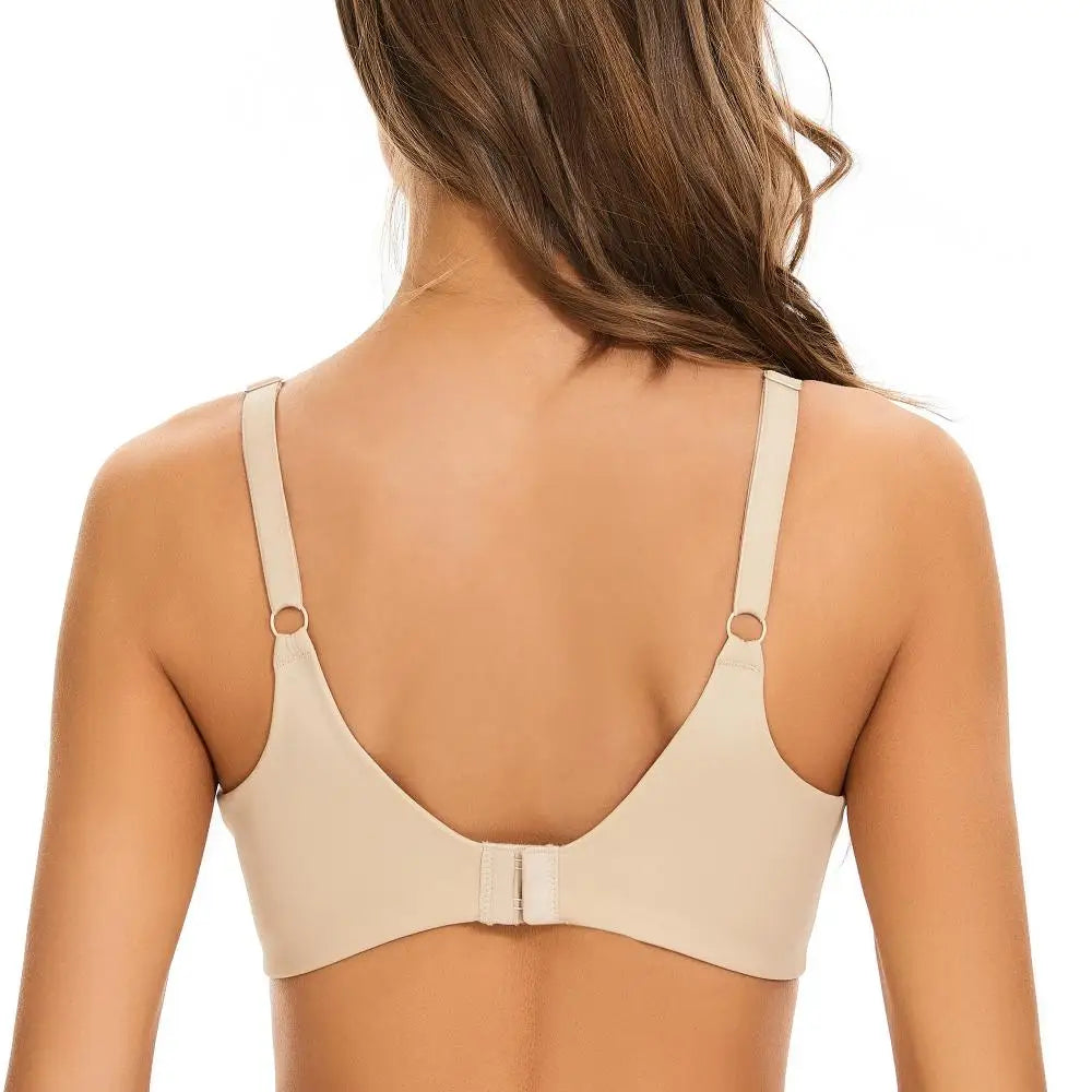 Sheroine Women's Full Coverage Minimizer Underwire Bra Unlined Plus Size Non-Padded Ultrathin Everyday Soft Bras