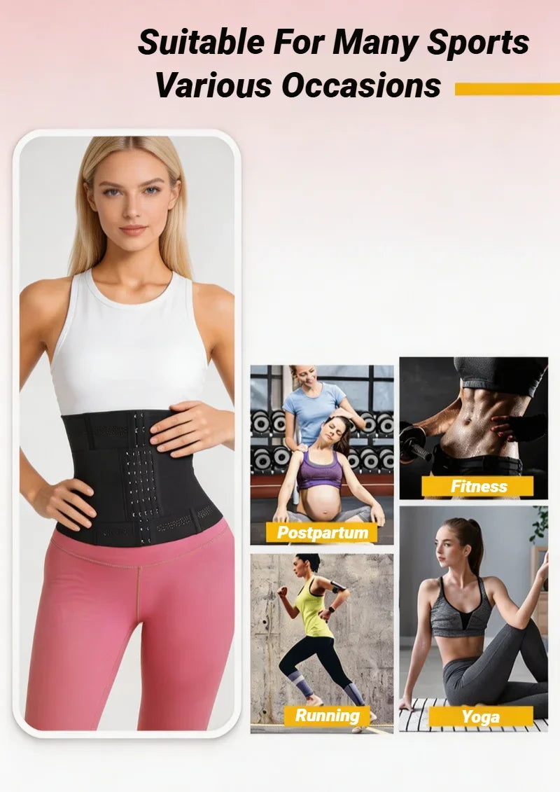 Shapewear Women Corset Waist Trainer Body Shaper Double Tummy Control Slimming Sheath Flat Belly Reductive Belts Sport Girdle