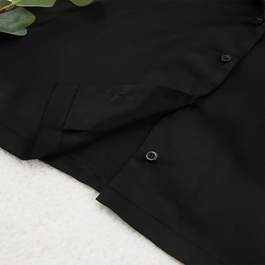 Two Pieces Women Pajama Sets Single Breasted Blouses Lounge Full Sleeve Spliced Straight Pants Casual Solid Lady Sleepwear