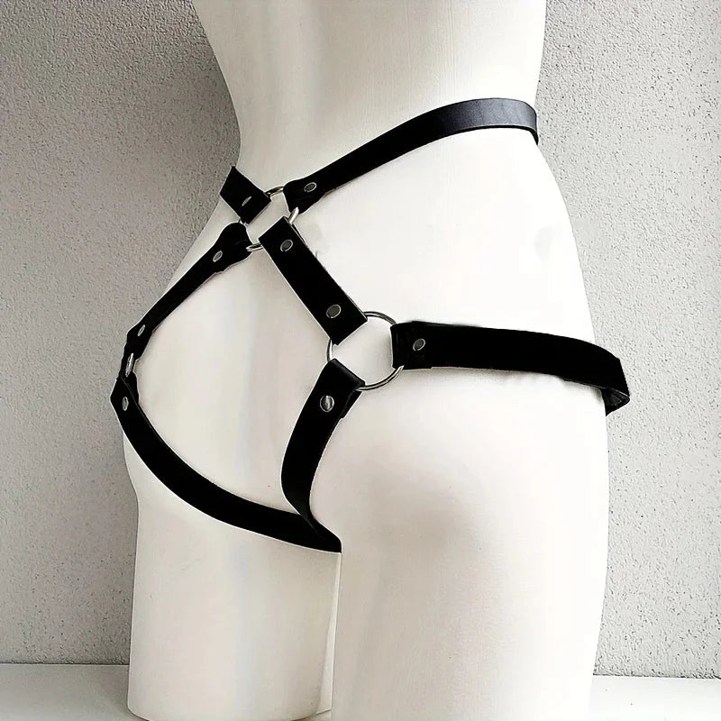 Sexy Leg Garter Body Harness Bondage Belts Women Leather Underwear Suspenders Straps Stockings Sword Belt Seks Goth Clothing