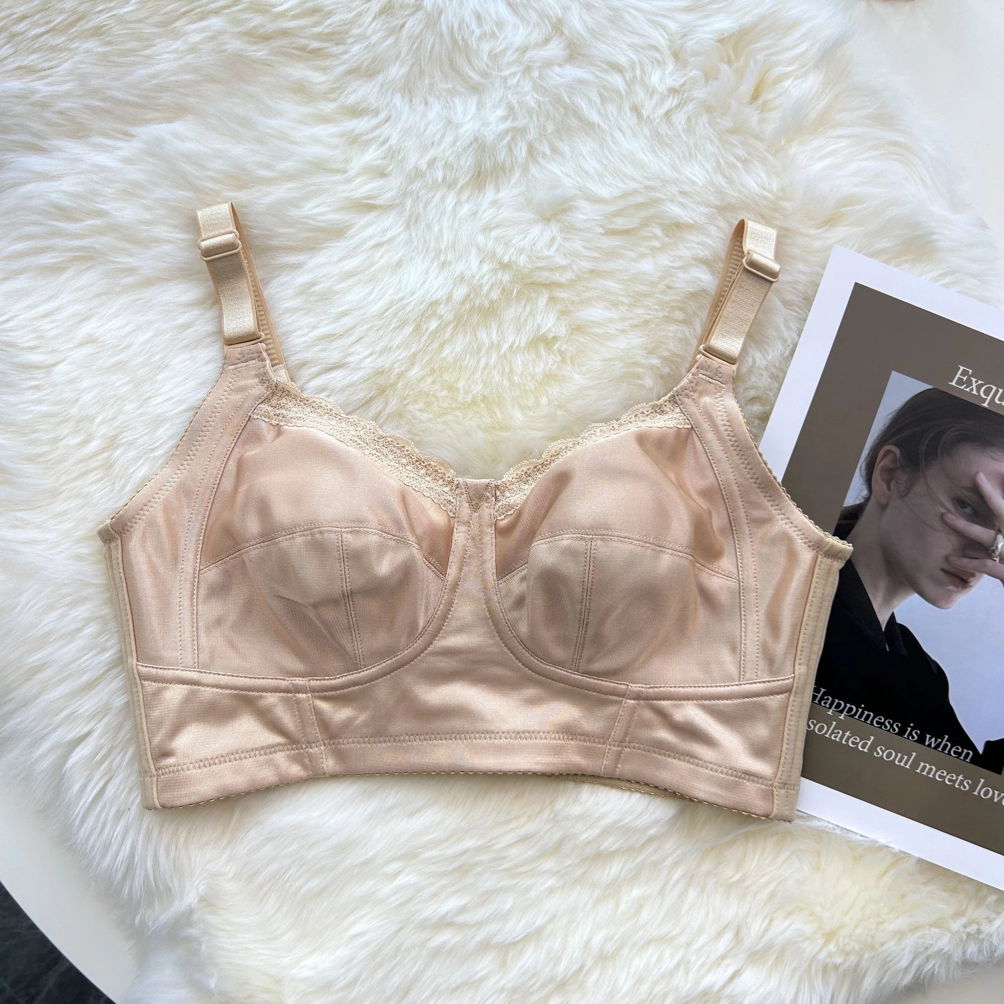 Full Bust Wireless Bra Plus Size Women Full Coverage Minimizer Support Comfort Everyday Non Padded T-Shirt Bra 34-44 BANERDANNI
