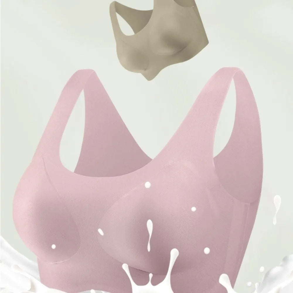 Comfortable Close-fitting Wireless Bra Shockproof Gathered Breasts Seamless Bralette Underwear Lingerie Sports Bra Pilates