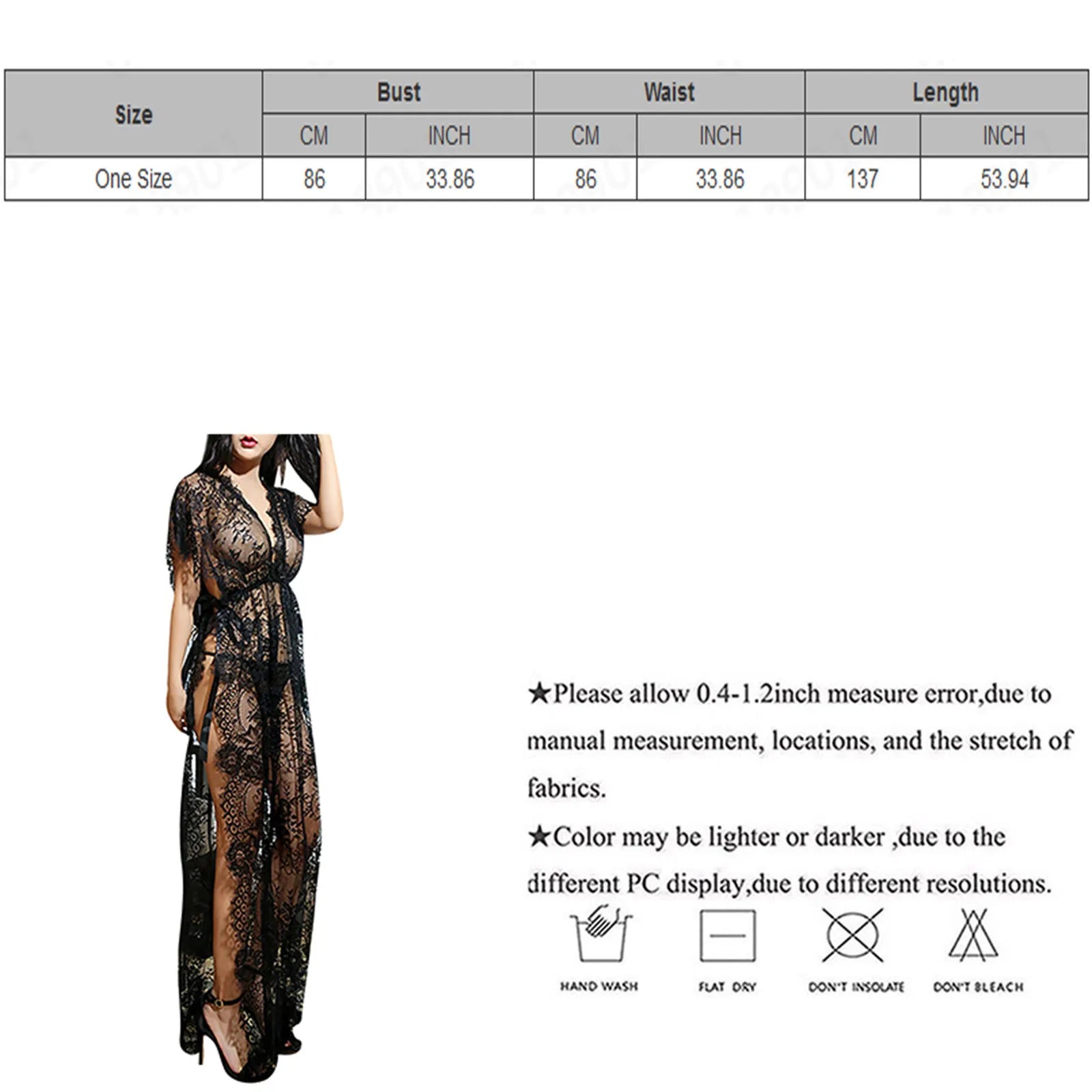 Sexy Lace Sleepwear Dress Robe Women Sexy Lingerie G String See Through V-Neck Nightwear Babydoll Erotic Long Robe