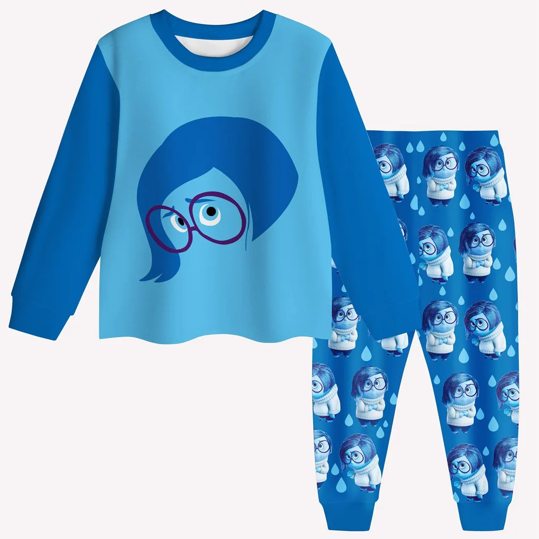 Children Pijama Set Inside Out 2 Clothes Baby Girls Long Sleeve Pajama Sets Kids Cute JOY SADNESS Pyjamas Toddler Boy Nightwear