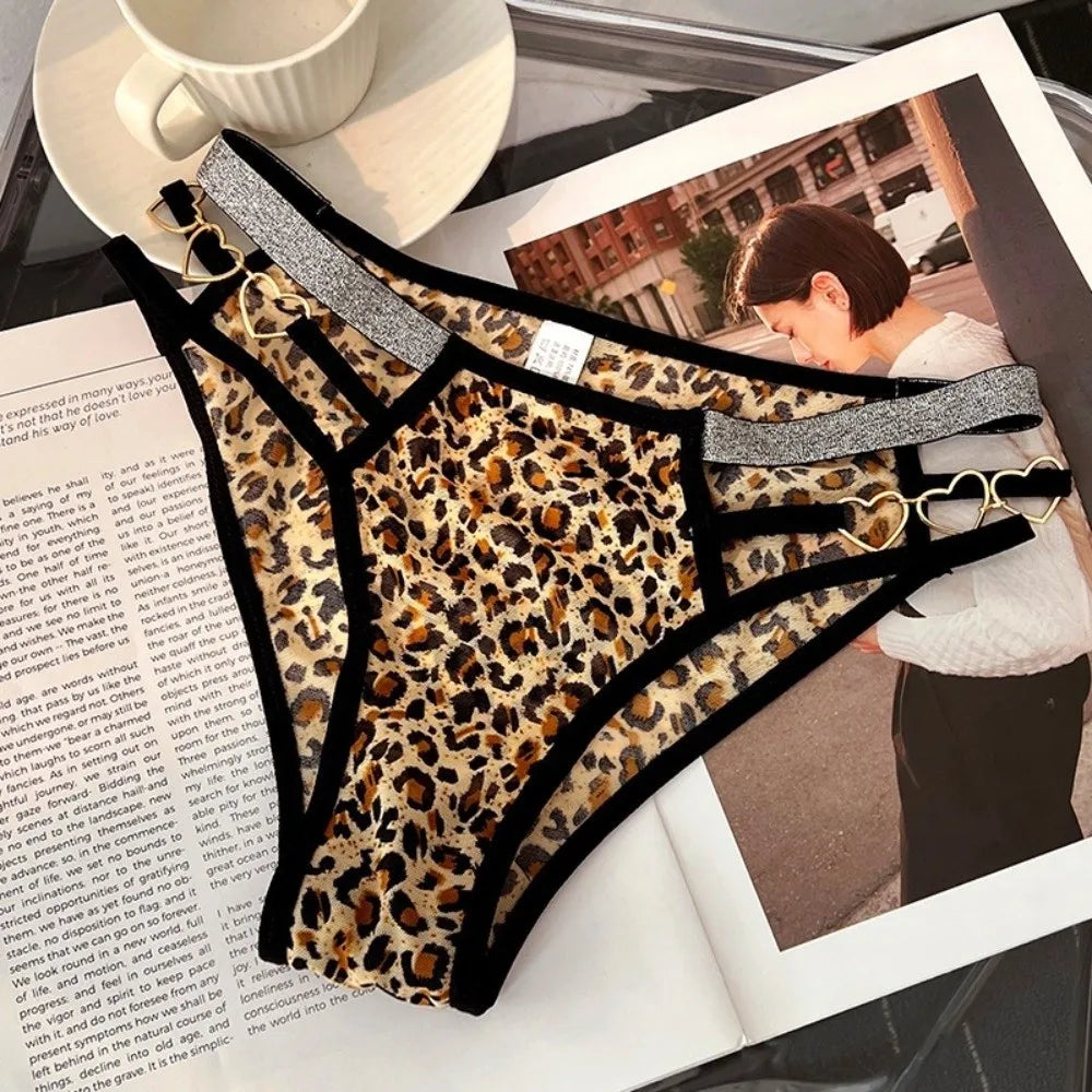 Lingerie Low-rise Women Underwear Glitter Strap Hollow Out Seamless Briefs Mesh Transparent Ladies Panties Lady Briefs