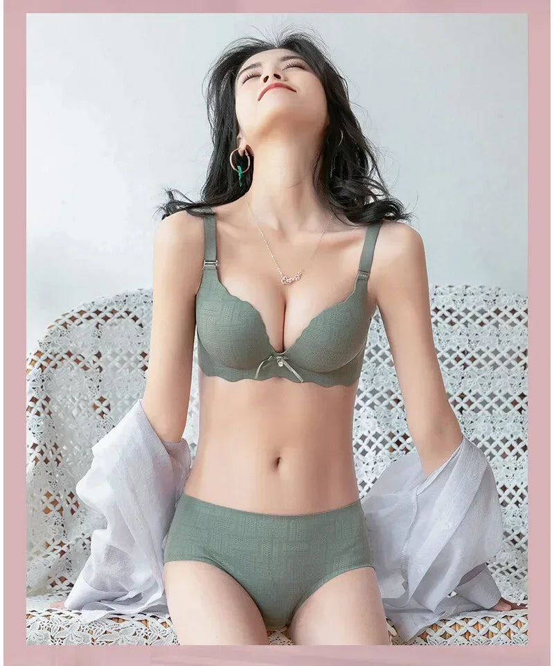 Seamless Push Up Women Bra Comfortable Adjustable Lingerie Wireless Sexy Bras 3/4 Cup Bralette Girl Brassiere Femenina