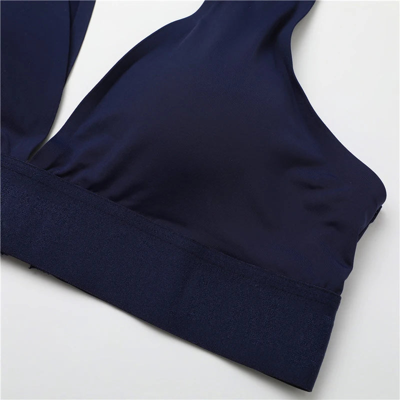New Women's Bras Seamless Bras For Women Sexy Lingerie Deep V Backless Bralette Intimates Push Up Bra Back Closure Brassiere