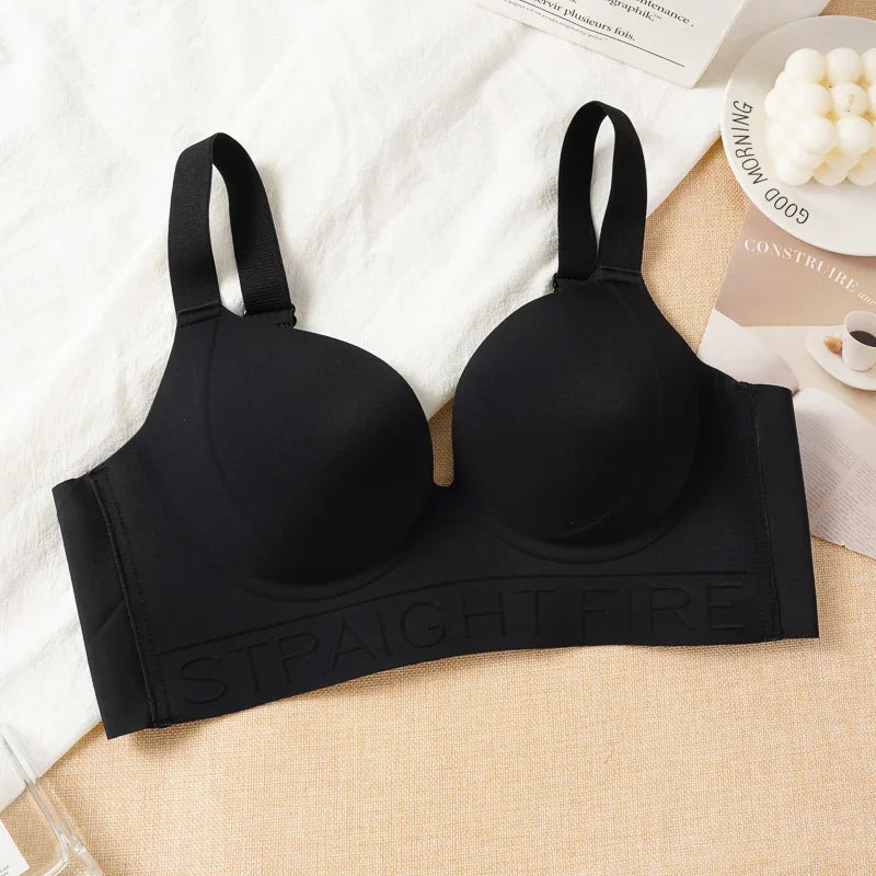 Large Size Seamless Push-up Bras Women Underwear Anti-sagging Side Breast Adjustment Bra Adjustment Braletter 34-40 BCD CUP