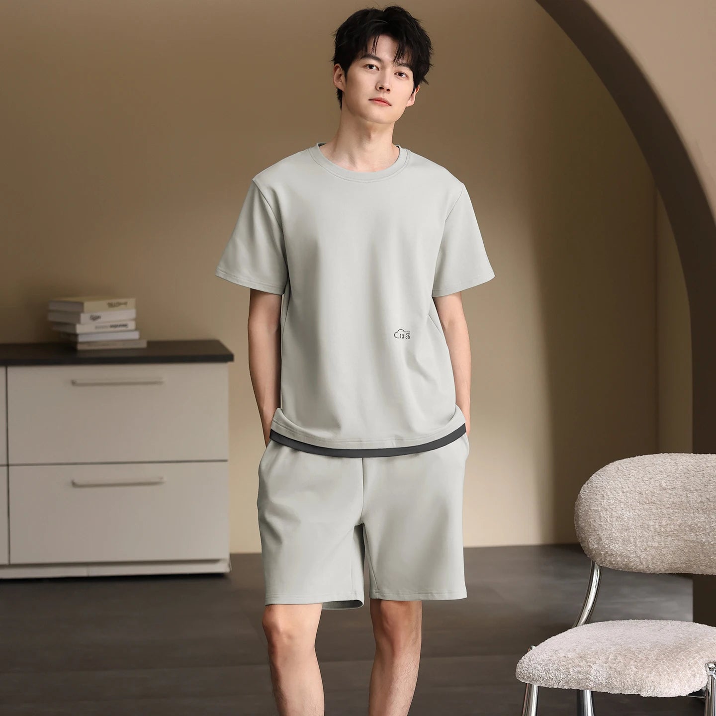 Pyjamas Male Full Pure Cotton Fashion Men Short Sleeve Short Pants Pajamas Set 2 Piece/set Summer Pijama Hombre Home Lounge Gift