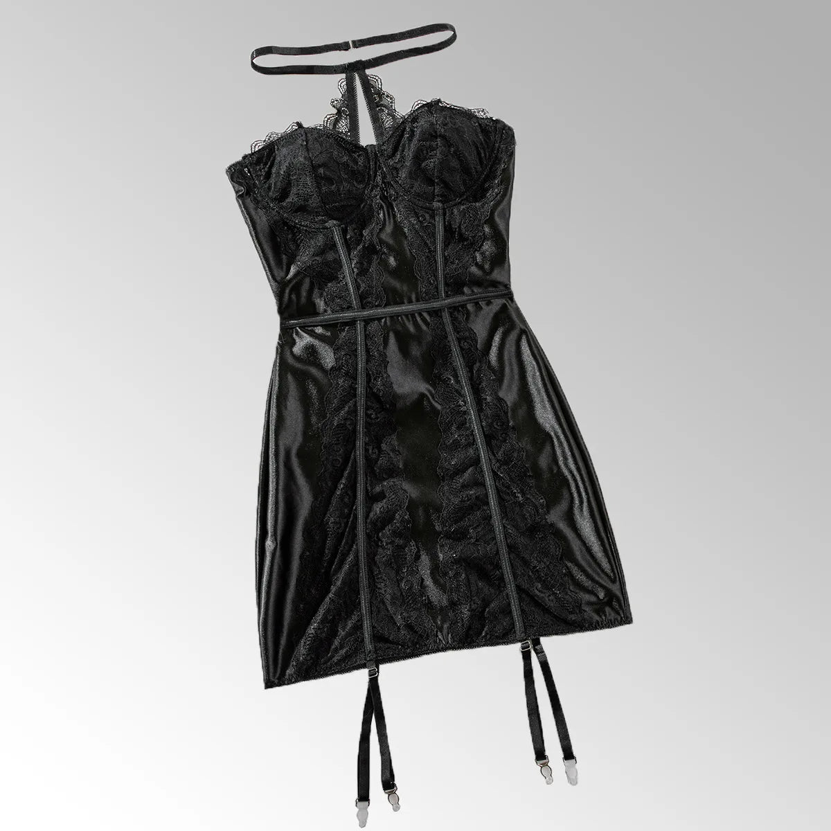 Women's Lingerie Sexy Nightwear Lace Spliced Sensual Night Dress Strapless Backless Babydolls Garter Club Sexy Erotic Costumes
