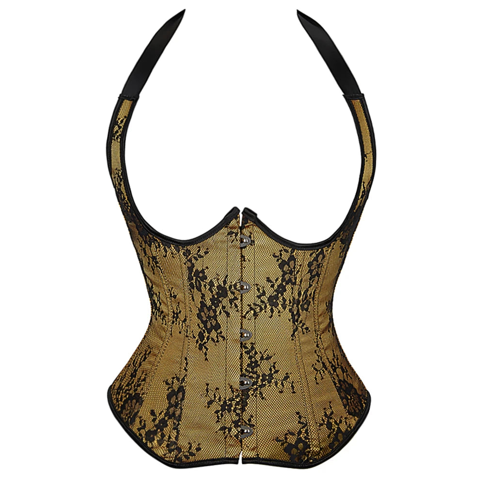 Sexy Overbust Corset Top with Straps,Embroidery Erotic Sensual Lingerie ,Woman Corgested Bustier Waist Corset Body Shapewear