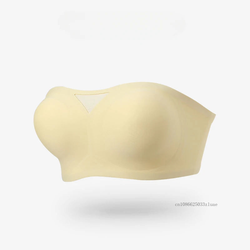 Non-slip Strapless Underwear Bra Seamless Sport Bras Women Soft Thin Push Up Underwear Lingerie Sleep Top Invisible Lingerie