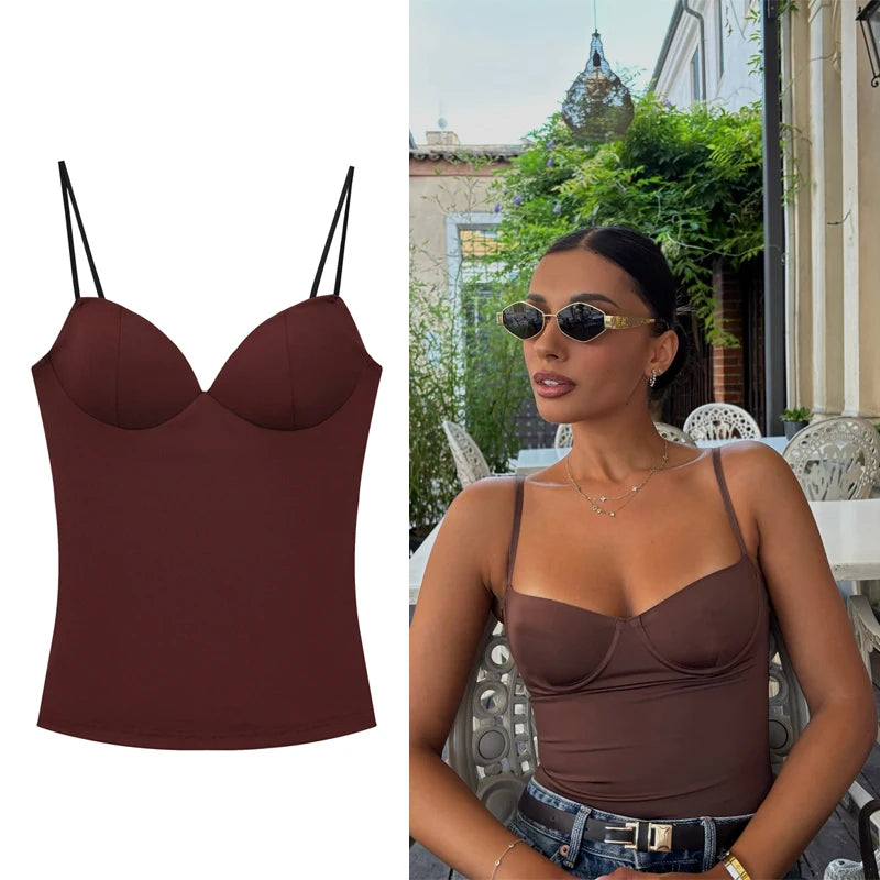 Corset Ladies Halter Tops For Woman Elegant Woman Tops Female Summer Camis Tops With Straps Bodysuit Crop Top Woman Sleeveless