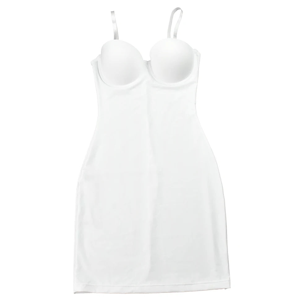Shapewear Women Sexy Dress Control Slips Dress With Bra Push Up Slimming Sheath Underwear Body Shaper Waist Trainer Corset