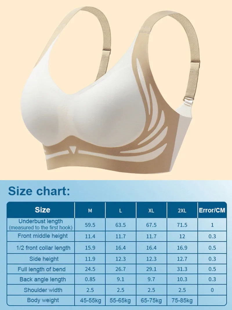 [Strong Support/Push Up] Lifting Anti-Sagging Wireless Push-up Bra Armpit Fat Control/Anti-Slipping/U Shaped Back/Soft
