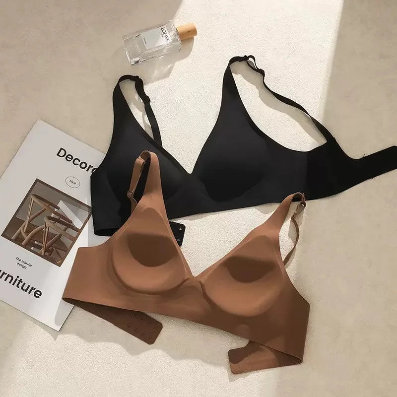 Plus Size Seamless Bra Full Coverage Wireless Comfortable for Large Bust Daily Wear