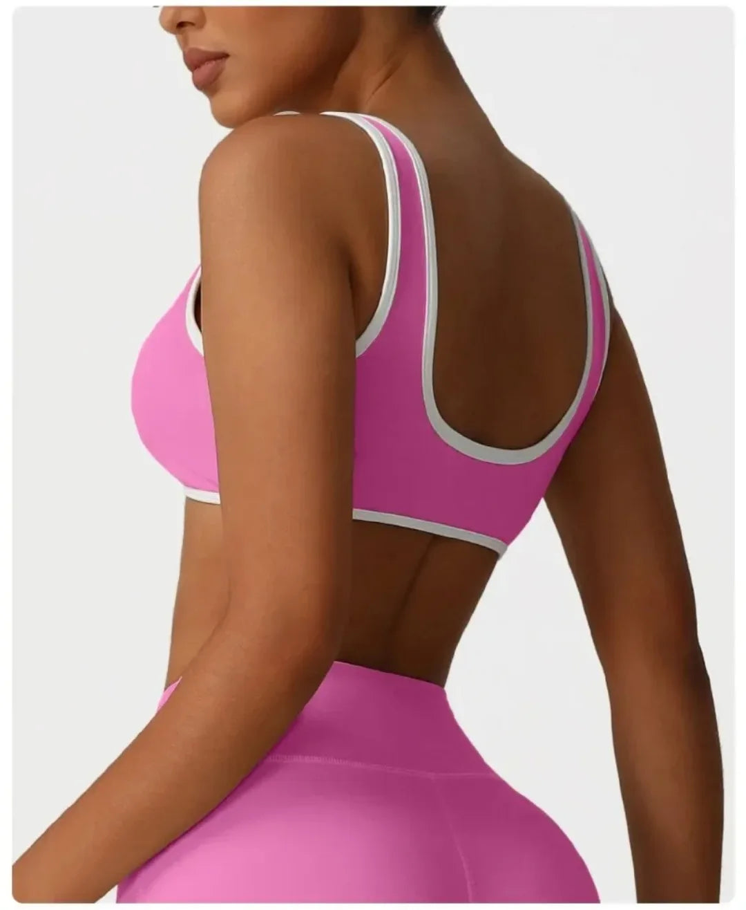 Backless Yoga Bra Quick Drying Shock-proof Fitness Sports Bra High Waist Butt Lifting Flared Pants Casual Workout Gym Yoga Bra