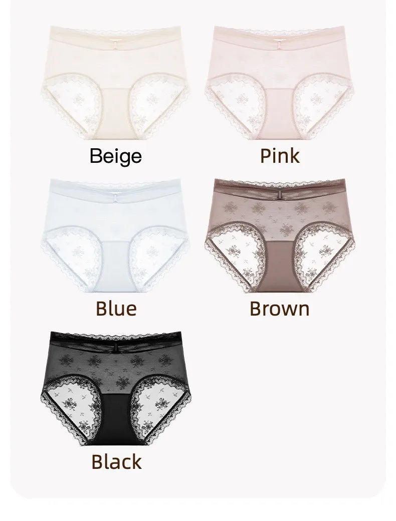 Women's Lingerie Lace Underwear for Women Fashion Women's Panties Set Pack Transparent Linergie Sexy Micro Briefs Lady Seamless