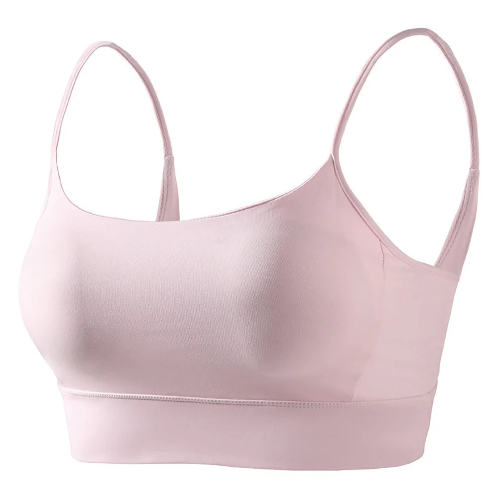Low Back Sports Bra For Women Low Impact Padded Workouts No Underwire Bralette Beauty Back Yoga Spaghetti Straps Vest Tops