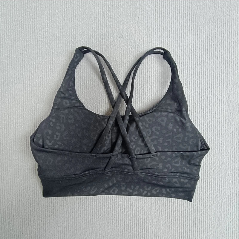 Yoga sports bra Solid color women's Bras Soft cross back sports bra fitness exercise tight fitting training  jogging sports bras