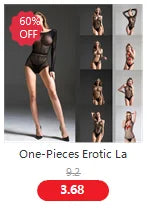 Sexy Lace Transparent Lingerie Set For Couple Sex Hanging Neck Bra Open Crotch Panties Erotic Underwear Lenceria Sensual Mujer