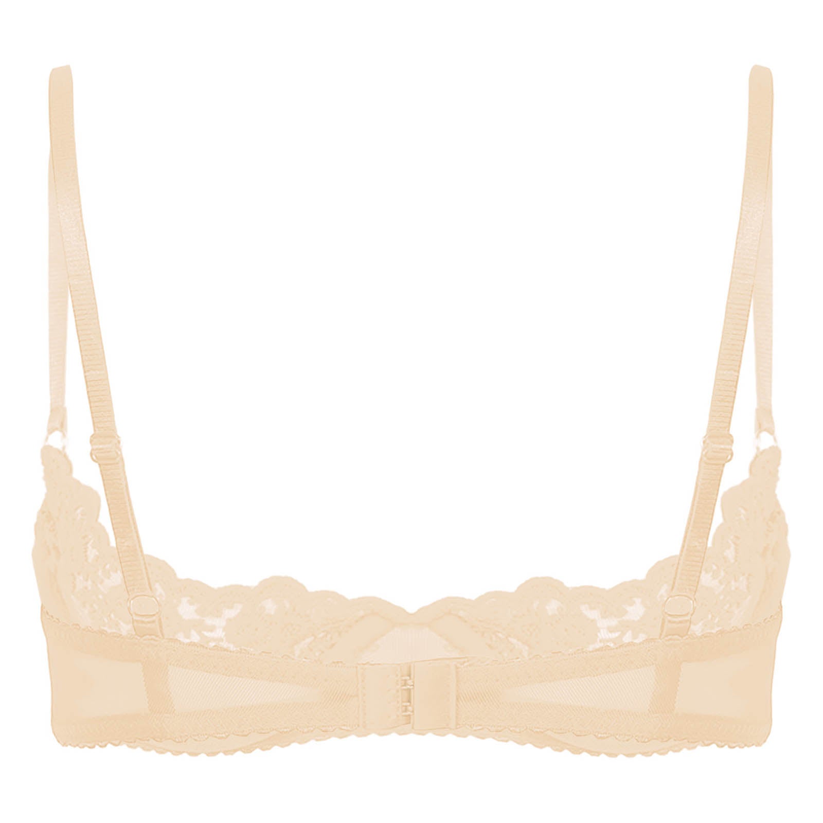 Sexy Womens Sheer Floral Lace Underwired Bra Underwear Unlined Brassiere Lingerie Bare Breast Exposed Open Nipples Bra Tops